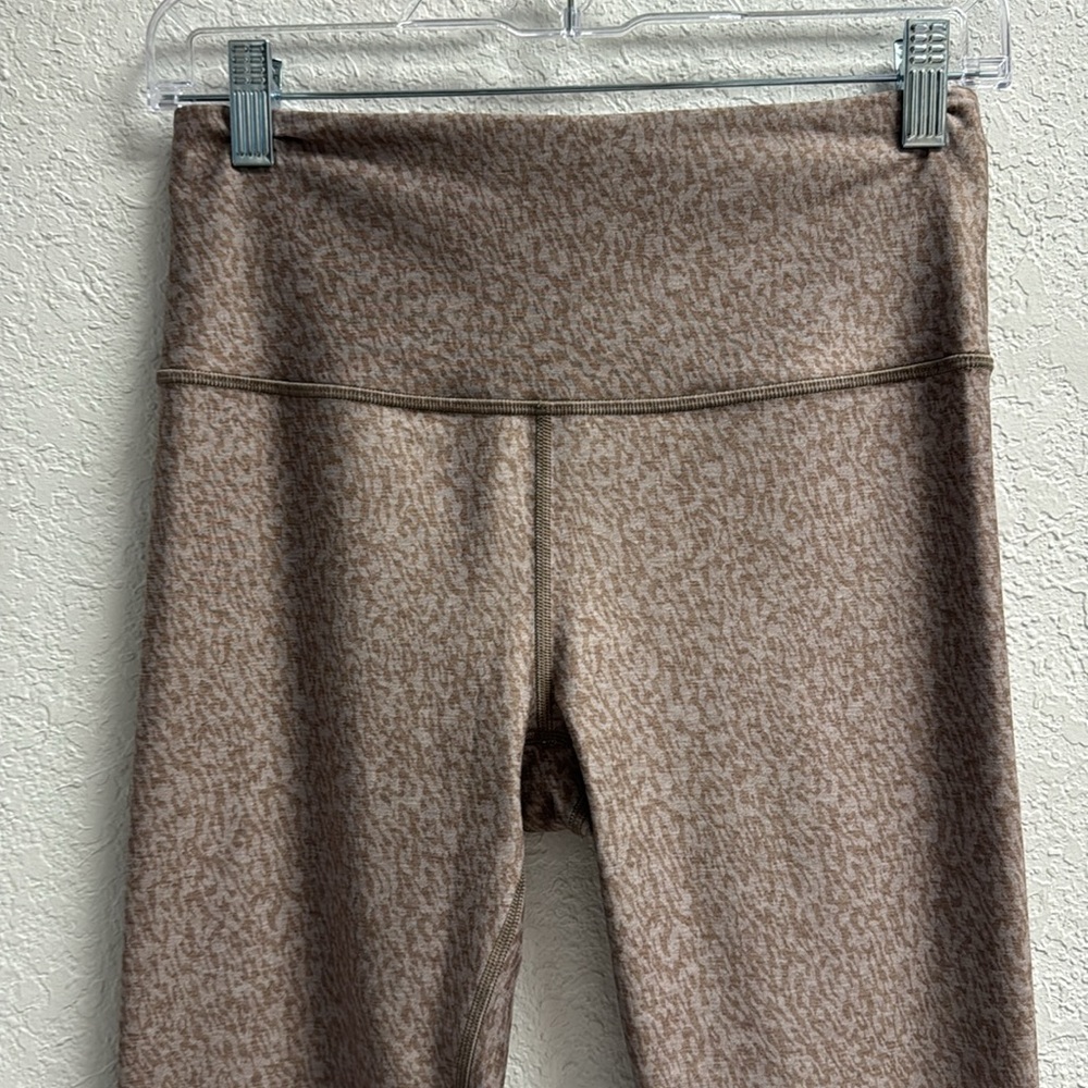 Athleta Micro Zebra Brown High-Waisted Elation Stretchy Tight Leggings SM - Picture 4 of 8